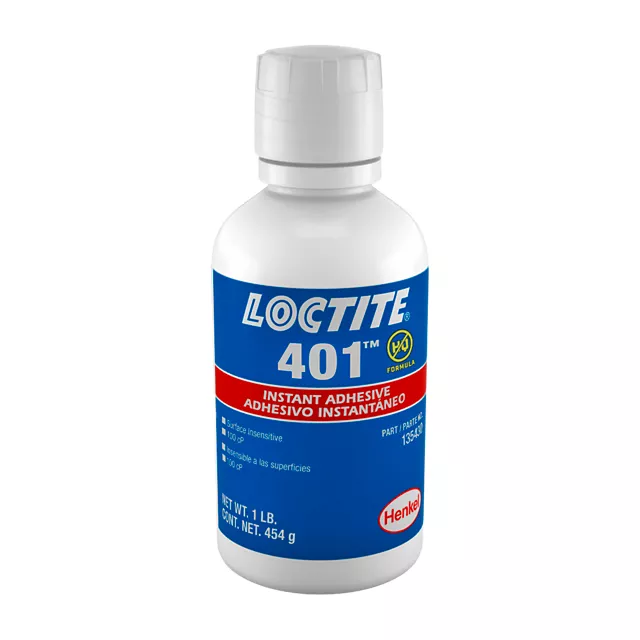 LOCTITE 401, adhesivo instantáneo, botella 1 lb (454 g), Henkel LOCTITE, Viscosity: 100.0 mPa·s (cP)