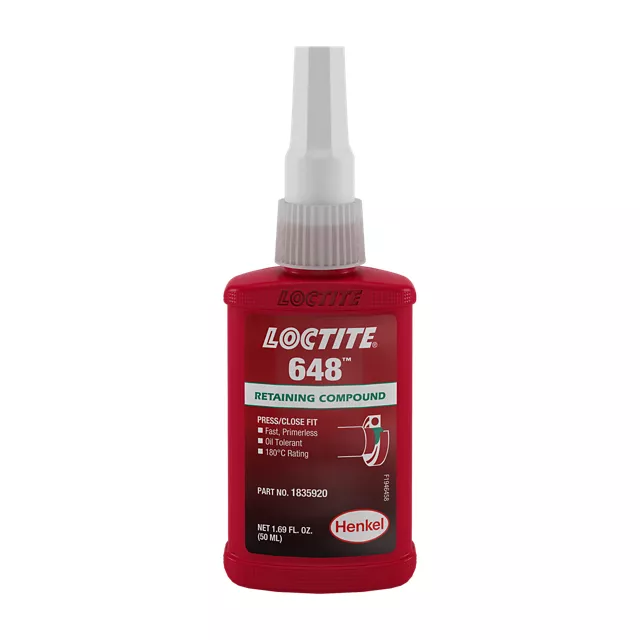 LOCTITE 648, compuesto retenedor, botella 50 ml, Henkel LOCTITE, Viscosity: 500.0 mPa·s (cP)