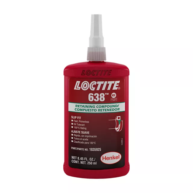 LOCTITE 638, compuesto retenedor, botella 250 ml, Henkel LOCTITE, Viscosity: 2500.0 mPa·s (cP)