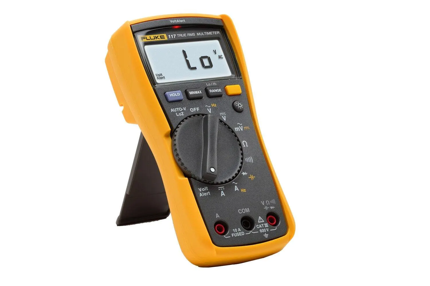Multímetro para electricista Fluke 117 con voltaje sin contacto, CAT III 600 V, True-rms