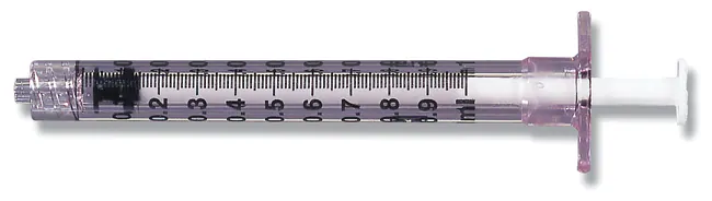 Jeringas desechables BD con punta Luer-Lok, 1 mL, Fill Volume 1 mL