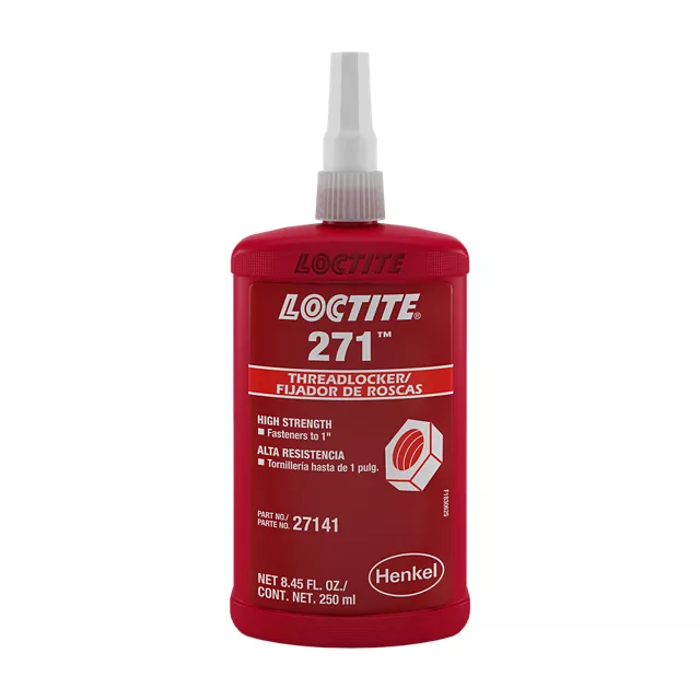 LOCTITE 271, fijador de roscas, botella 250 ml, Henkel LOCTITE, Viscosity, Brookfield - RVT, @ 25.0 °C: 400.0 mPa·s (cP) - 600.0 mPa·s (cP)