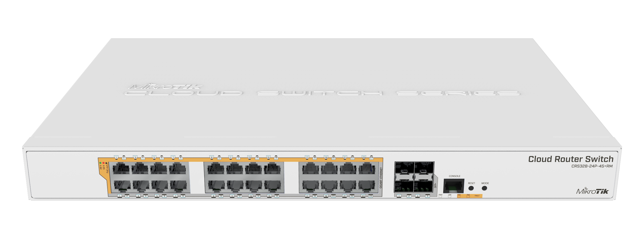 Switch MikroTik CRS328-24P-4S+RM, SFP+ ports: 4